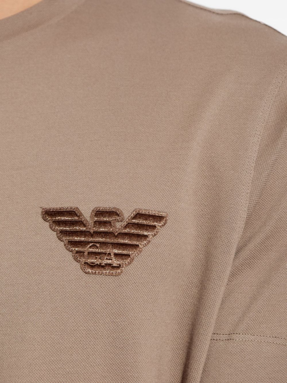 Eagle-patch cotton T-shirt - 5