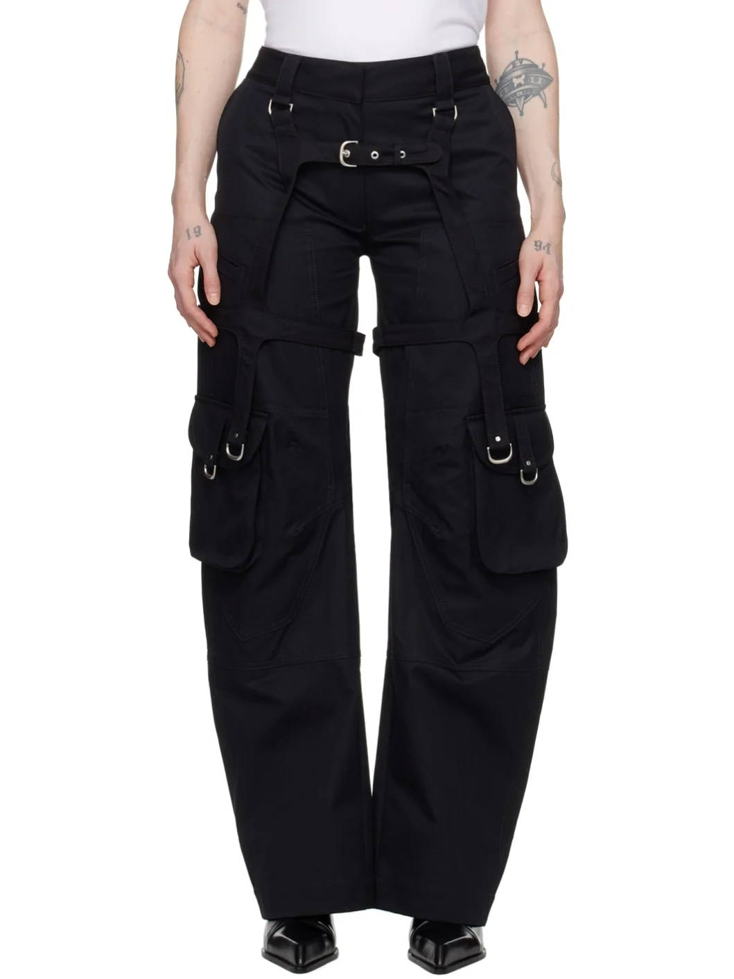Black Harness Trousers - 1
