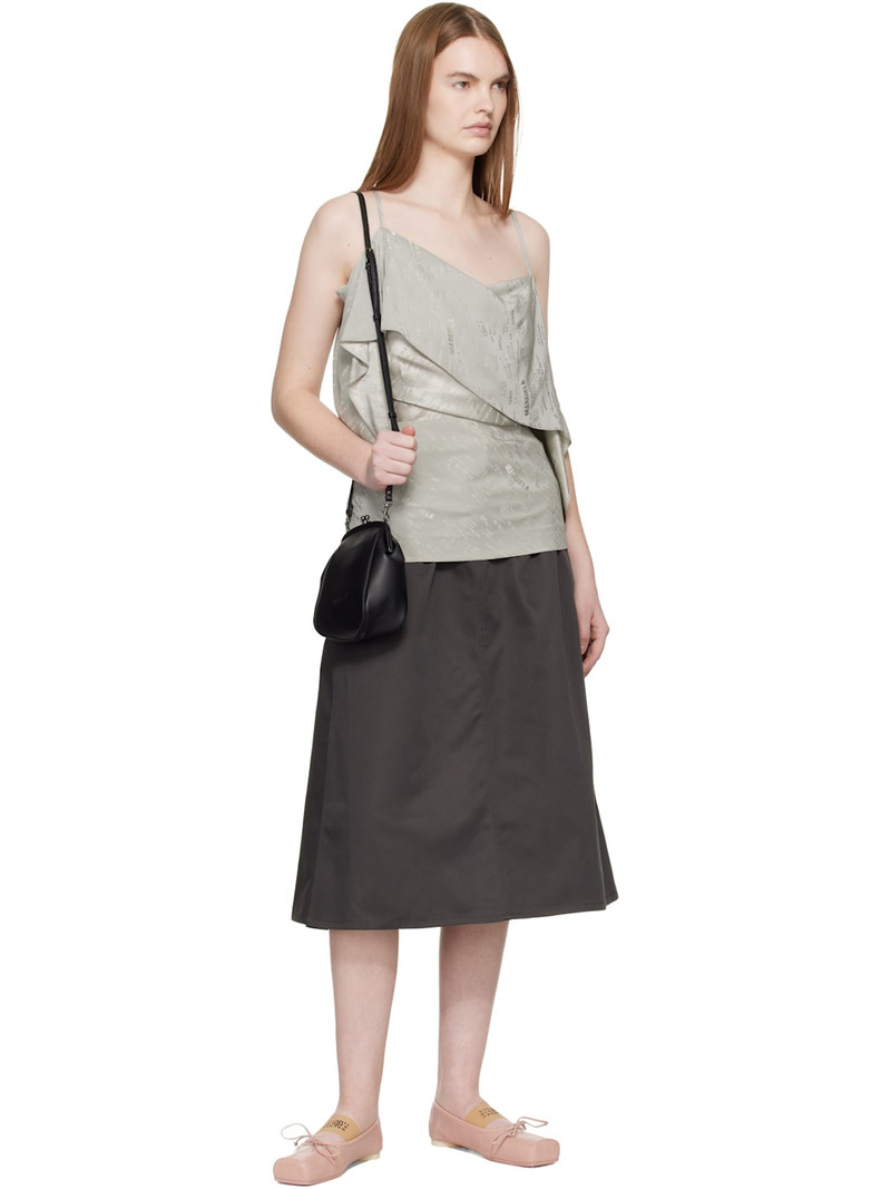 MM6 Maison Margiela Gray Folded Jacquard Camisole outlook