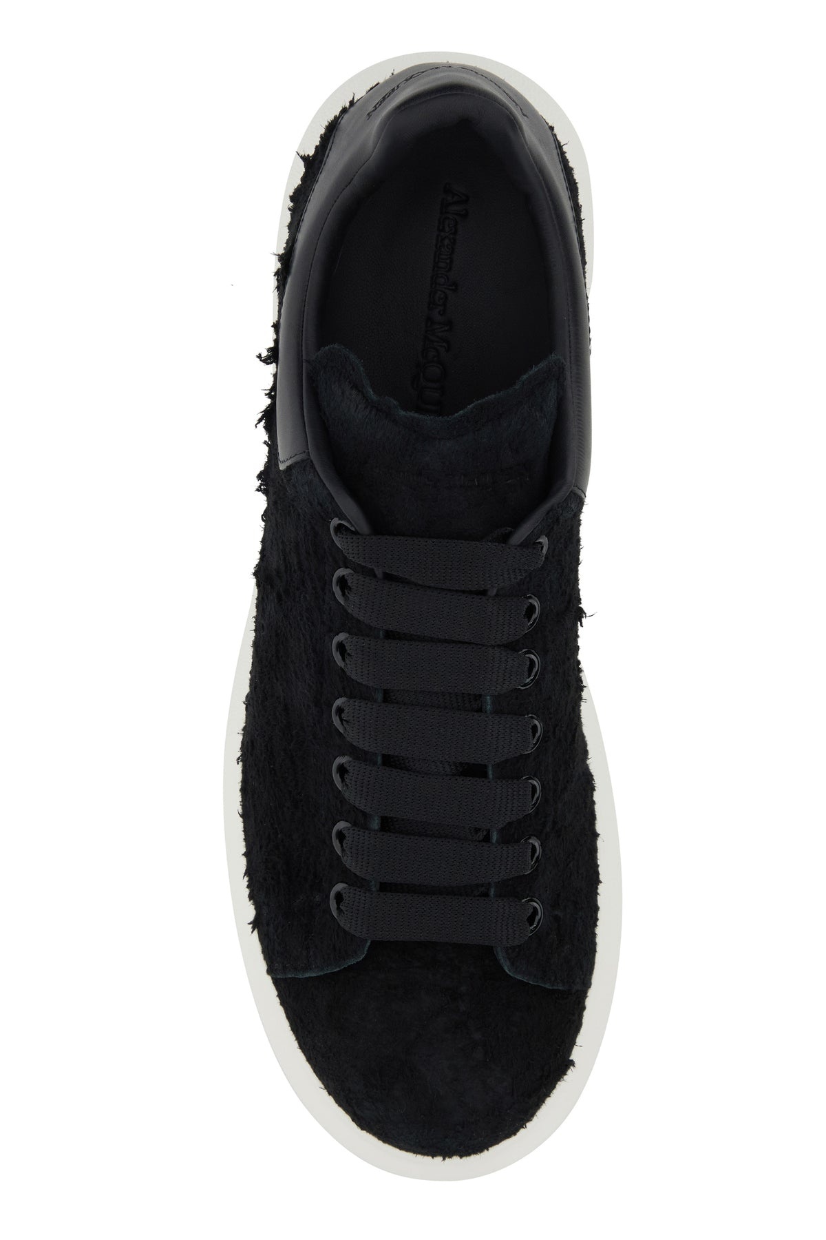 Black leather sneakers with black leather heel - 4