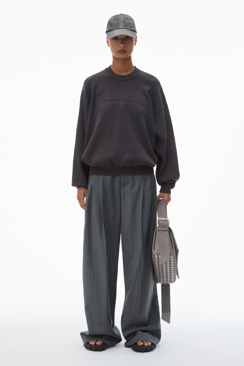 Alexander Wang Logo-Embossed Sweater in Rib-Knit outlook