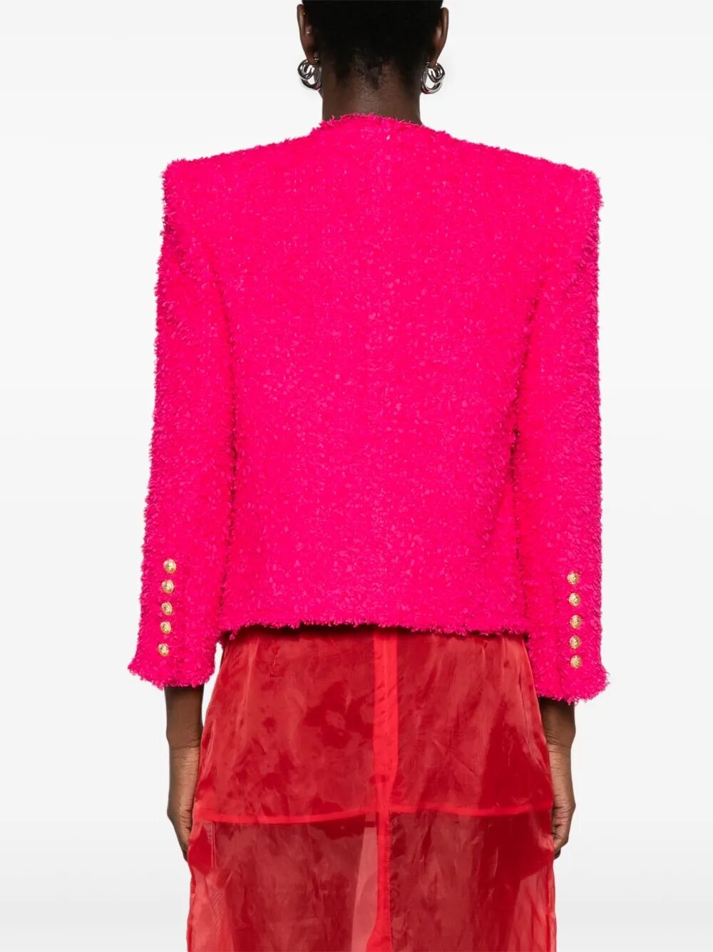 Balmain Women 8 Button Tweed Spencer Jacket - 6