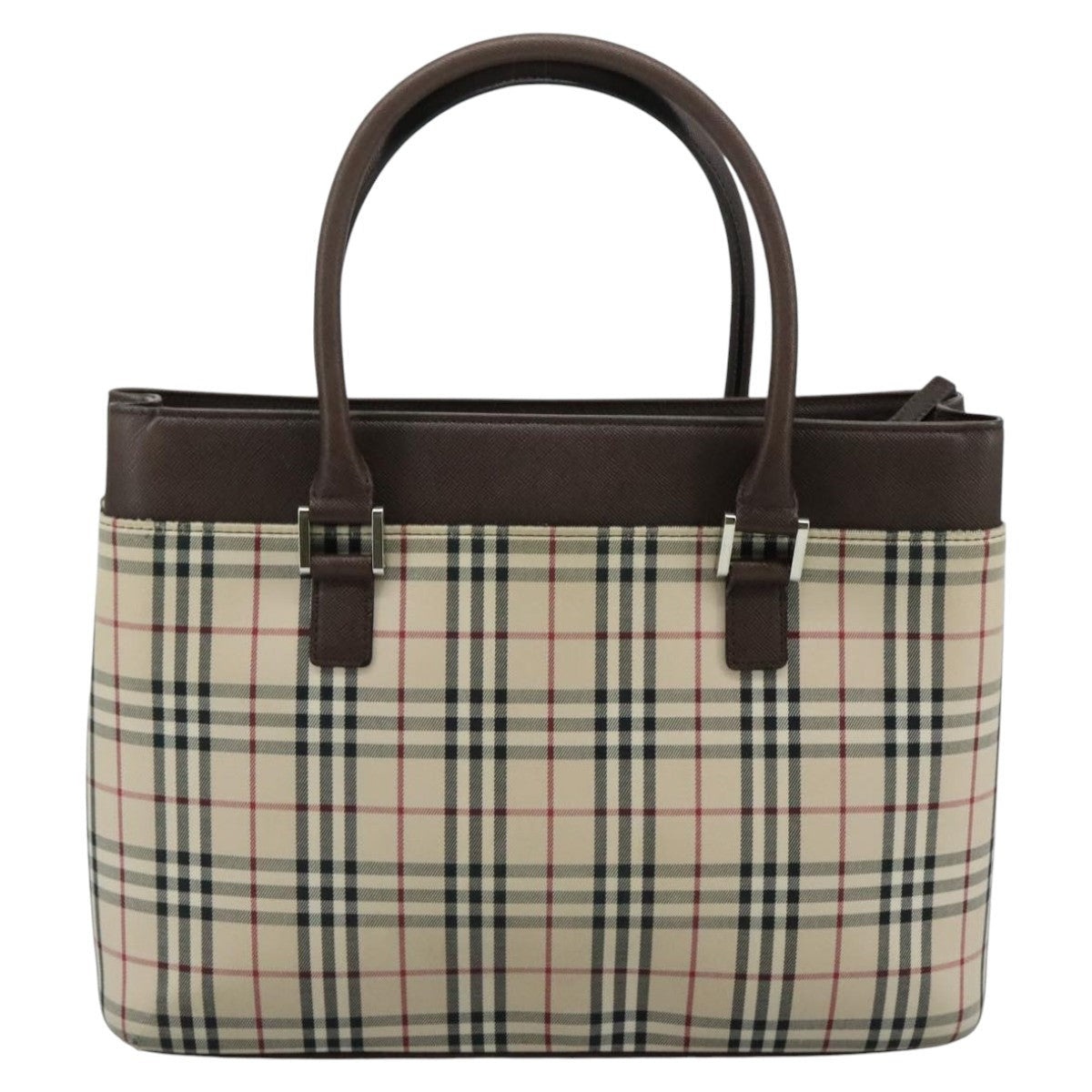 Burberry Nova Check Hand Bag Canvas Beige - 2