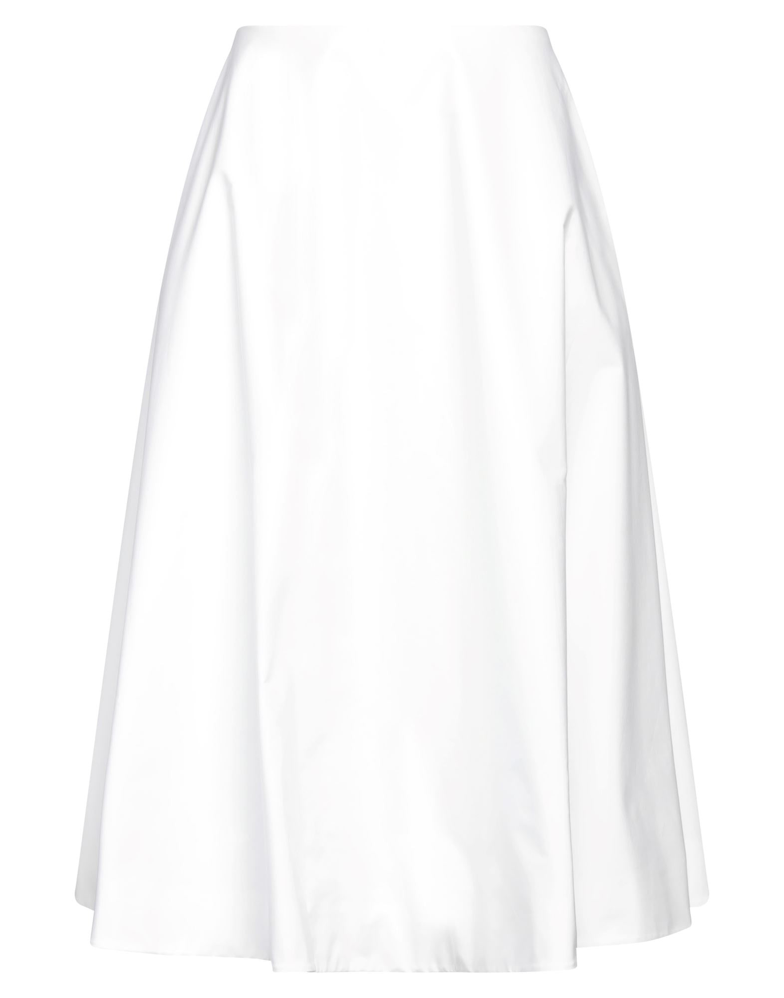 White Women's Midi Skirt - 1