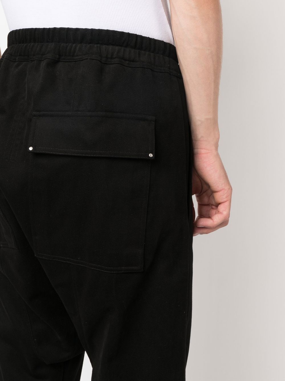 drop-crotch drawstring track pants - 5