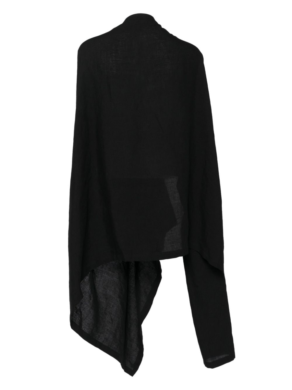 draped linen jacket - 2