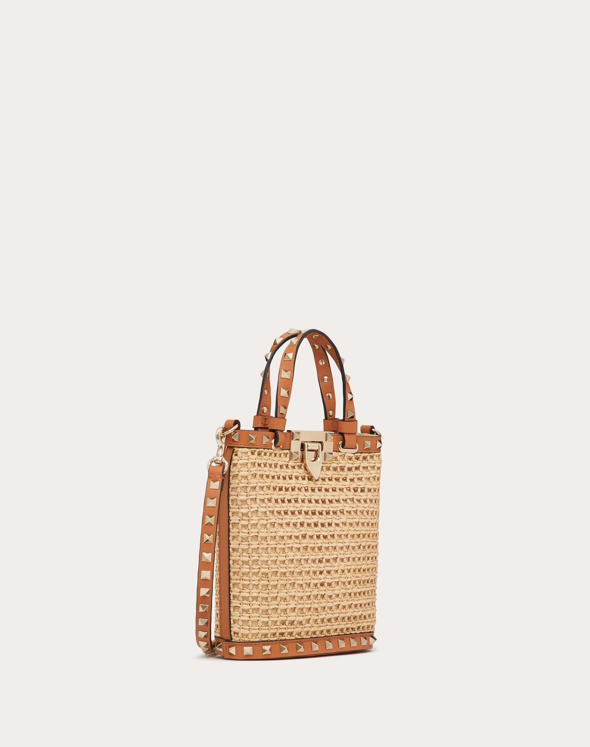 MINI ROCKSTUD RAFFIA SHOULDER BAG - 3