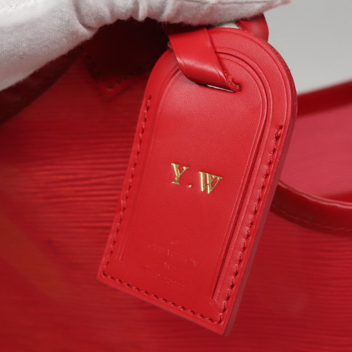 LOUIS VUITTON Epi Plage Via Hand Bag Vinyl Red Grenadine M92152 - 9