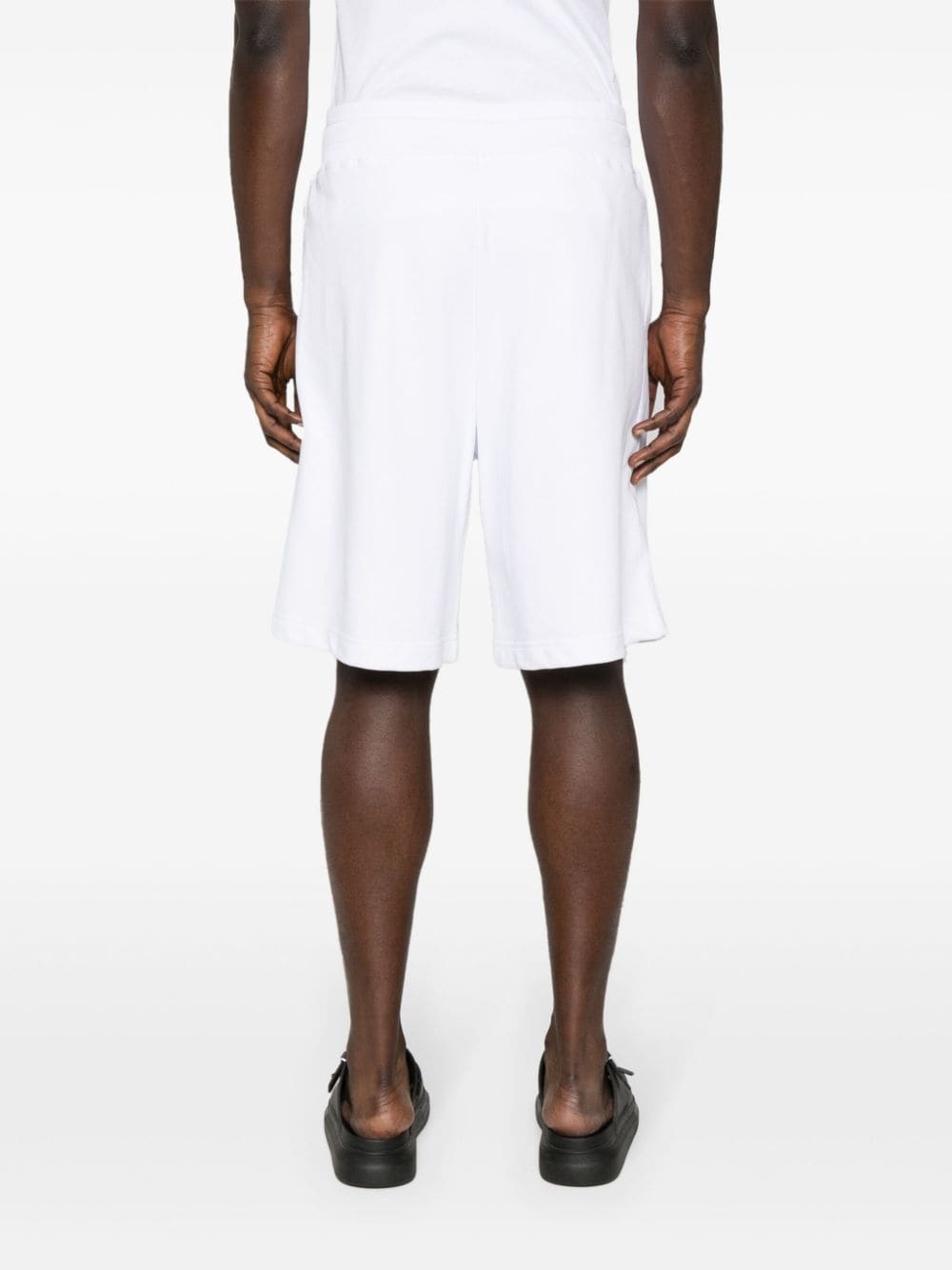 V-Emblem cotton track shorts - 4