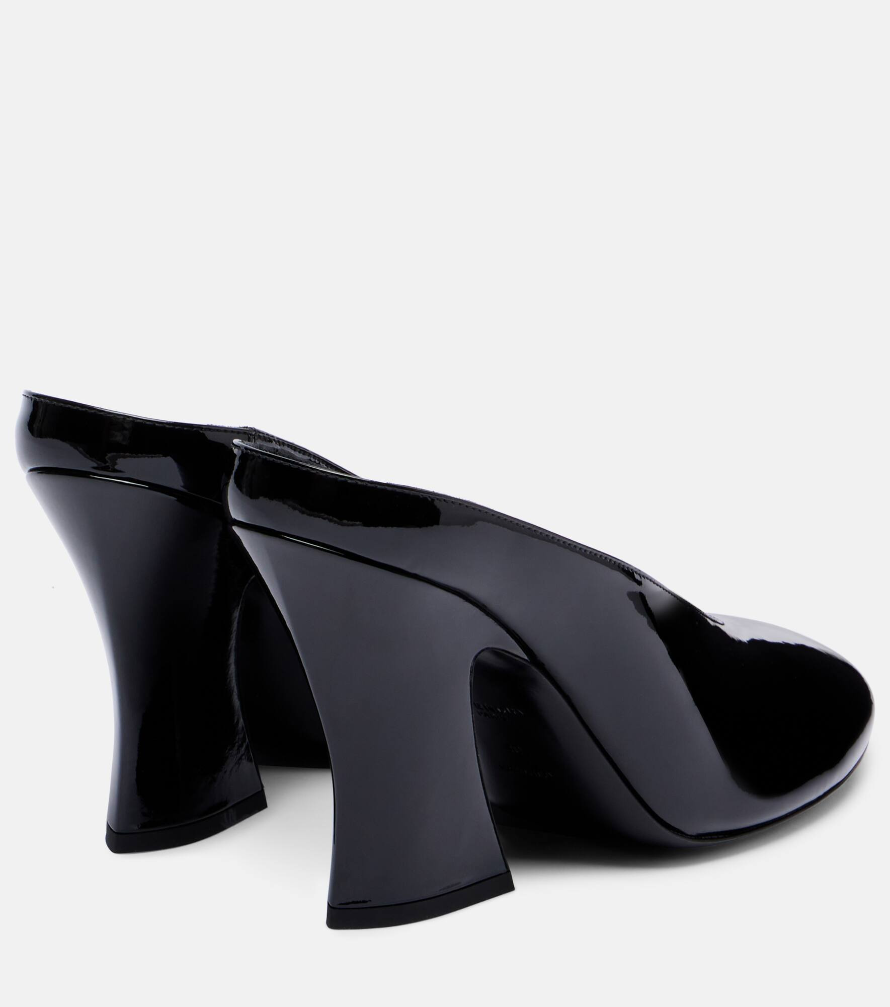 Sculpted 95 patent leather mules - 2