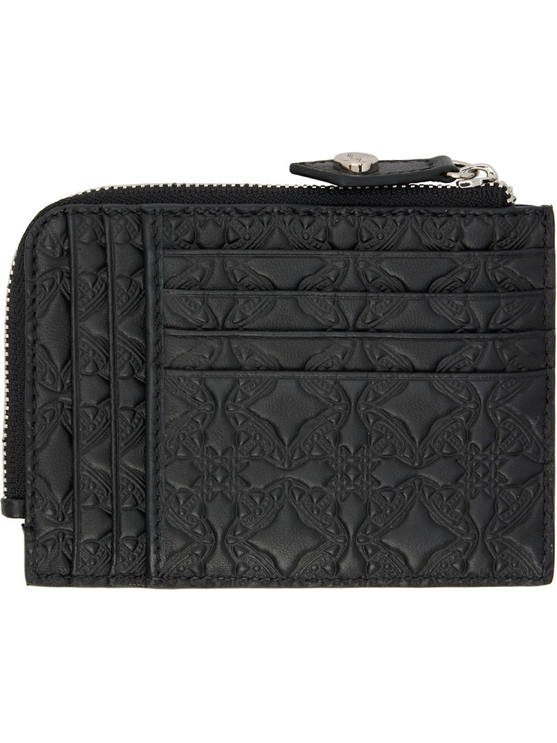 Vivienne Westwood Black Zip Card Holder outlook