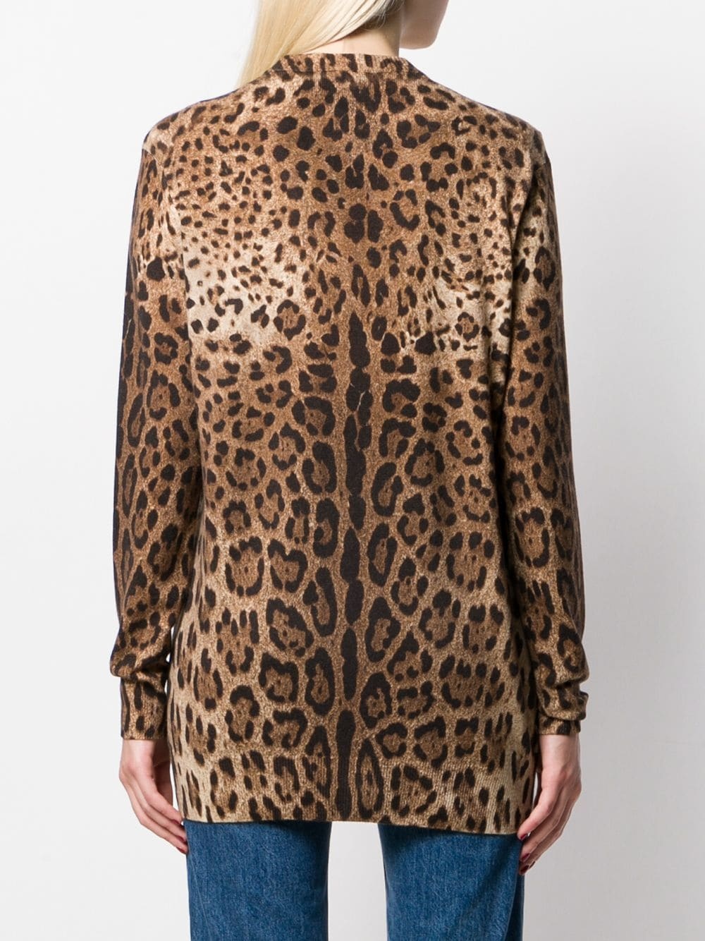 leopard print cardigan - 4