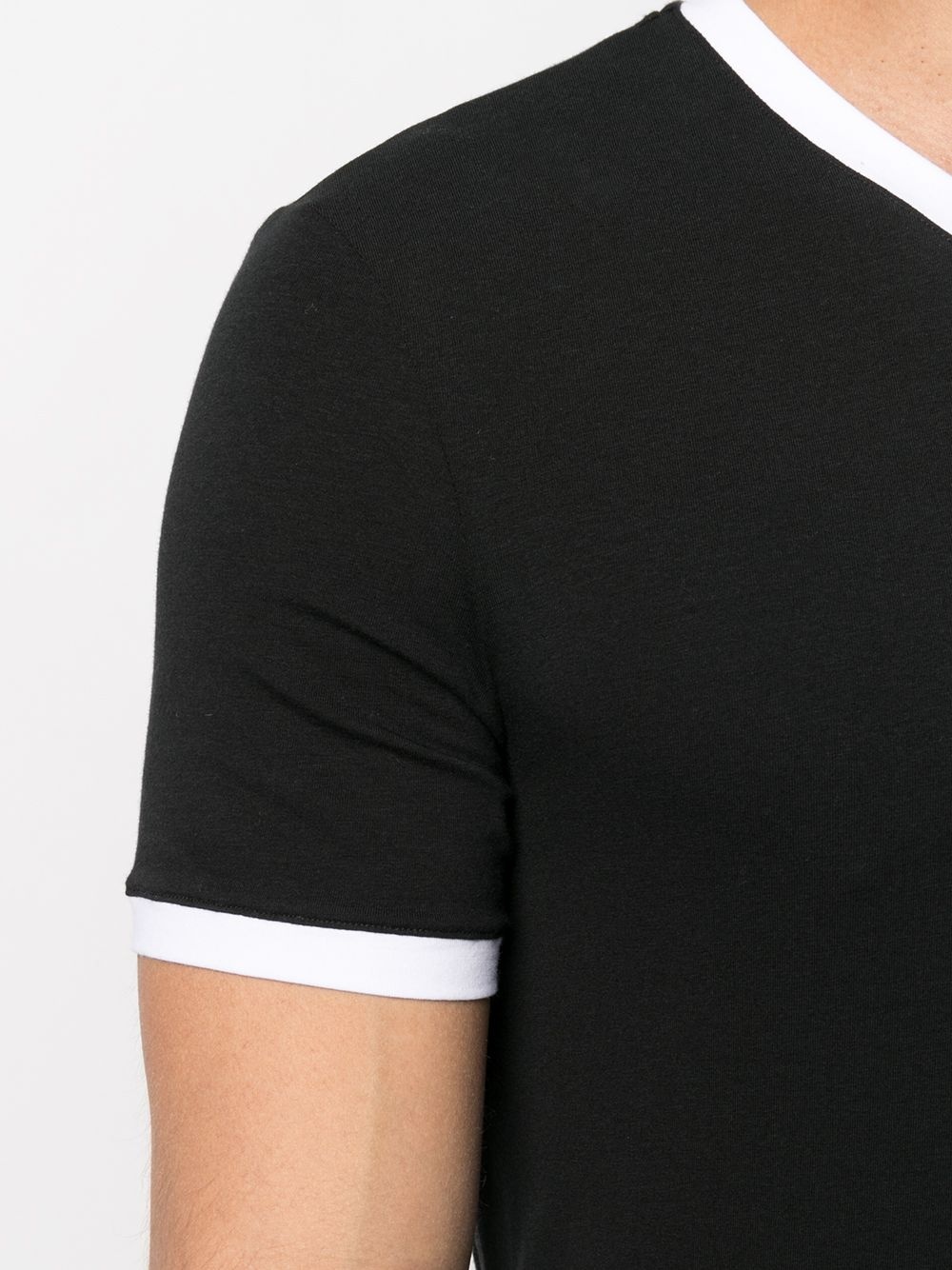 contrast trim T-shirt - 5