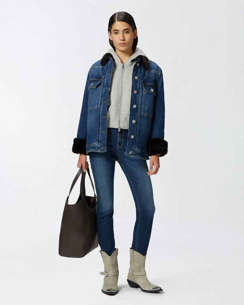 PINKO FITTED JEANS IN BLUE STRETCH DENIM outlook