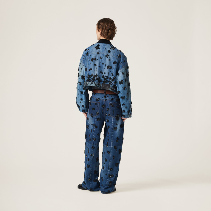 Embellished five-pocket denim jeans 3