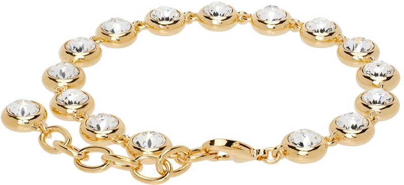 Amina Muaddi Gold Iris Anklet outlook
