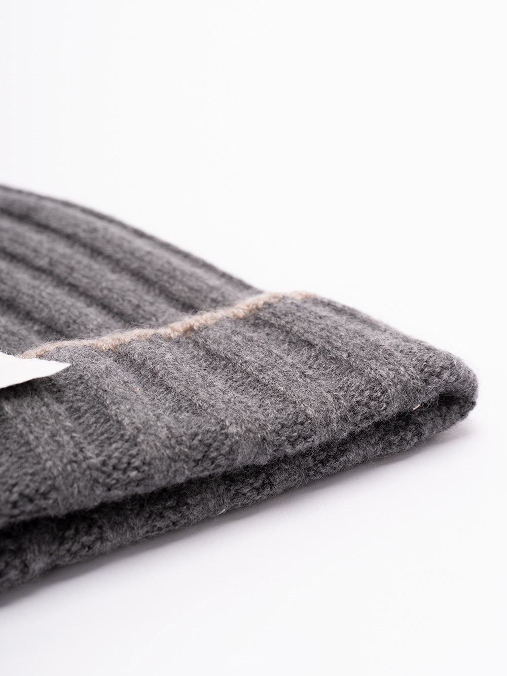 Brunello Cucinelli Men Cashmere Rib Knit Beanie - 2