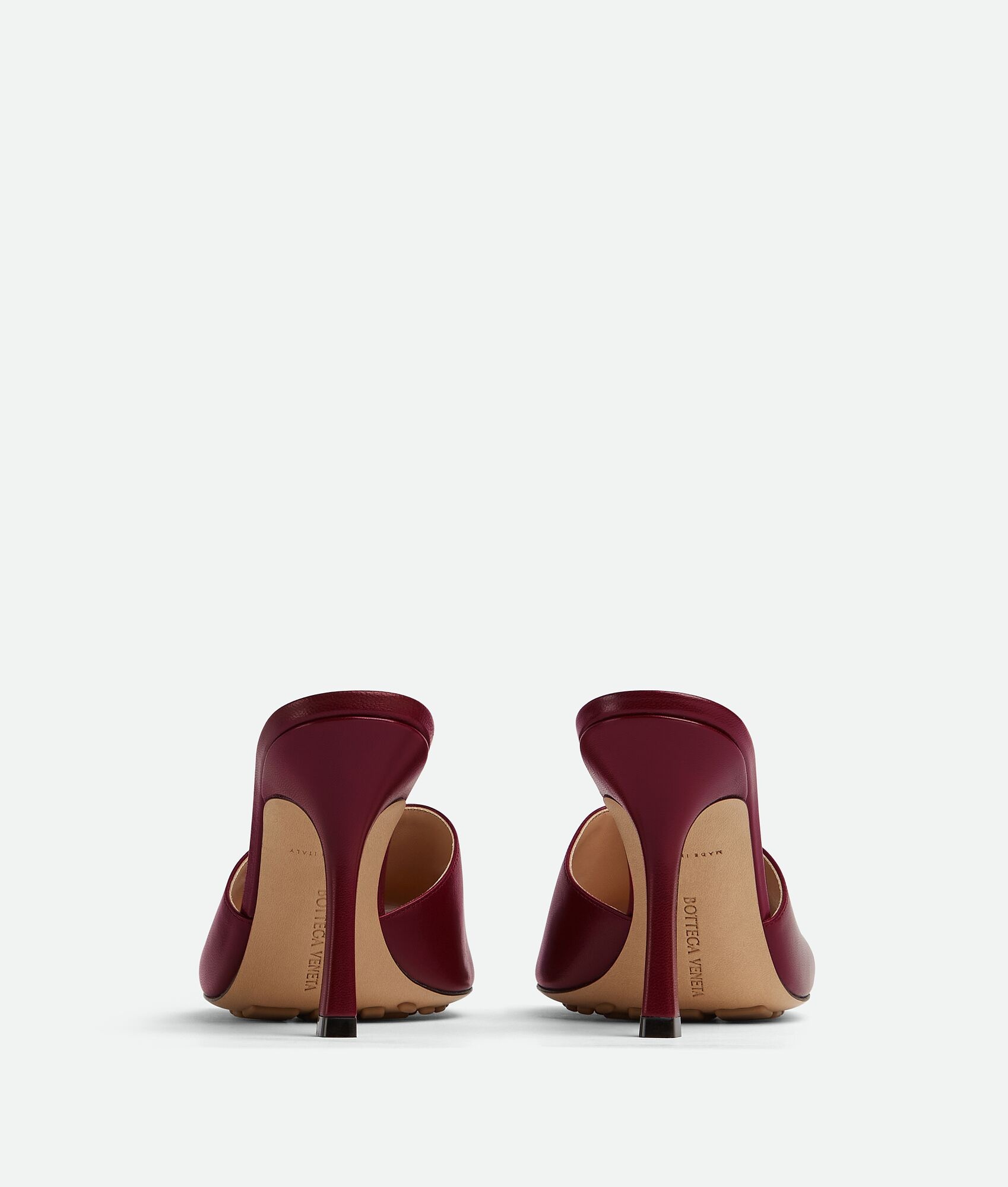 サンダル・ミュール Bottega Veneta Stretch Mule Merlot Bottega Veneta - Merlot Stretch Leather Mule Sandal, 35mm