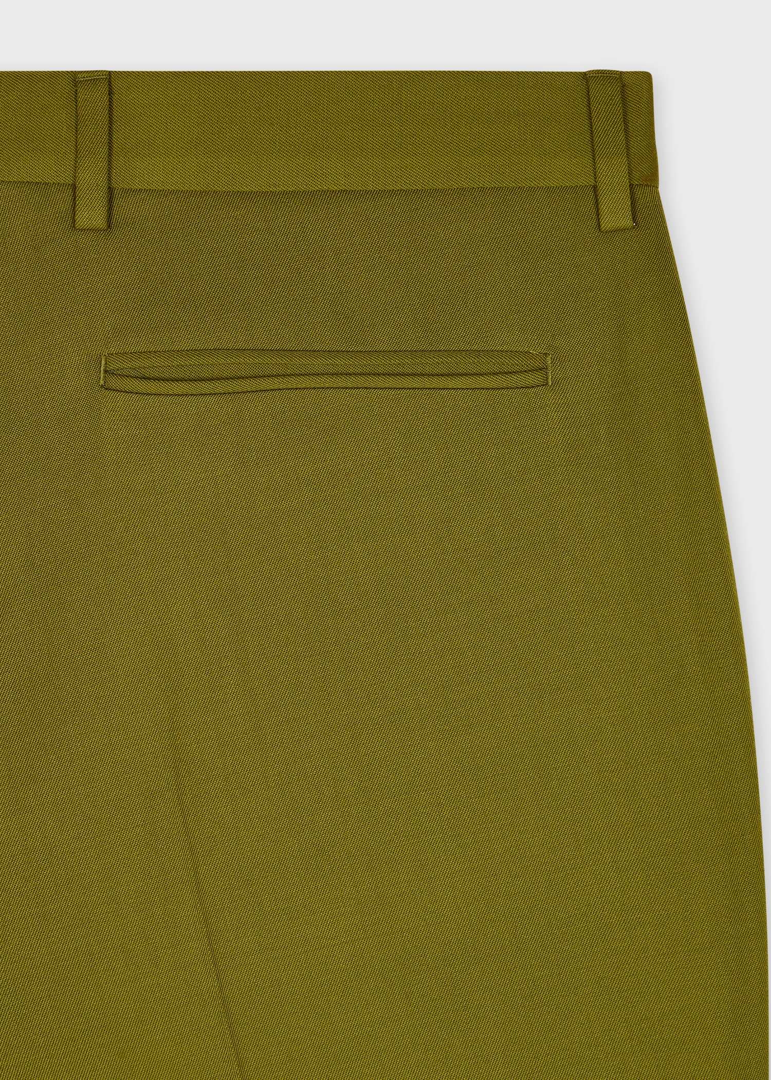 Slim Straight-Fit Chartreuse Wool Gabardine Trousers - 2