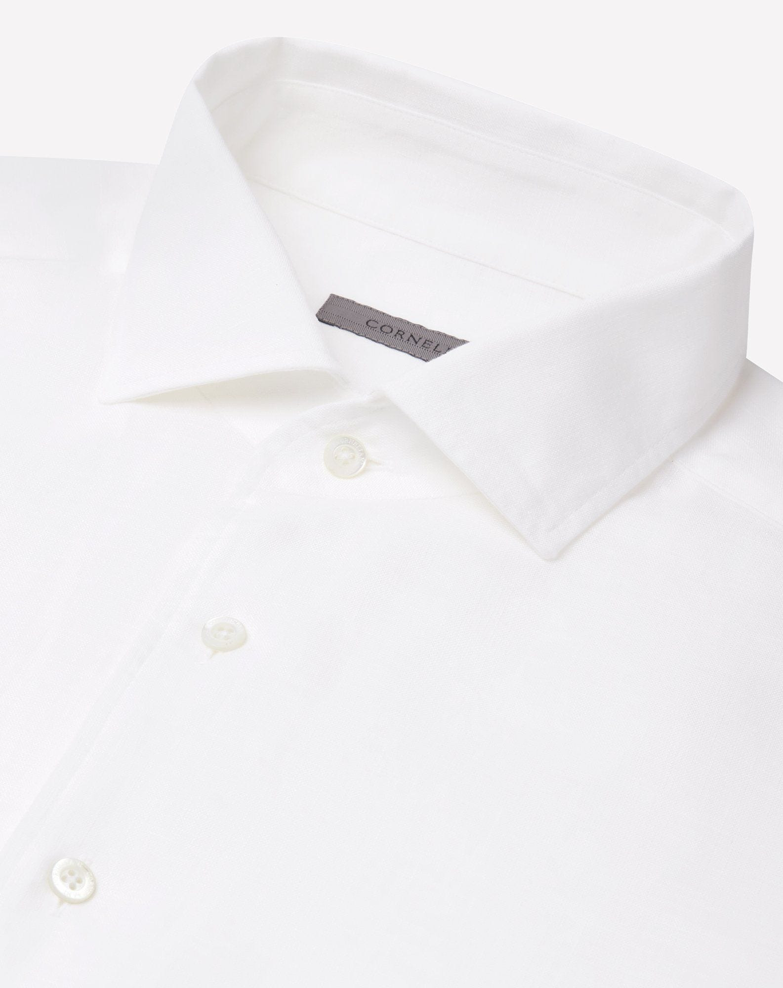 White chambray linen shirt - 3