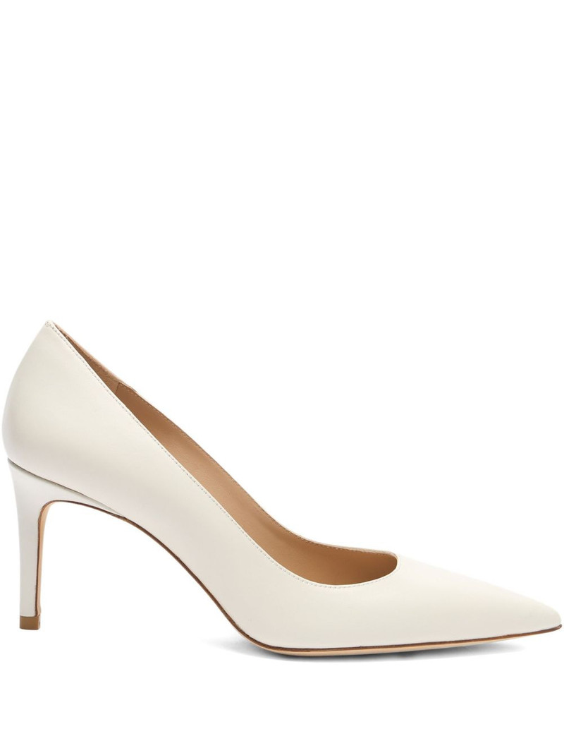 75mm Stuart Power pointed-toe leather pumps 1