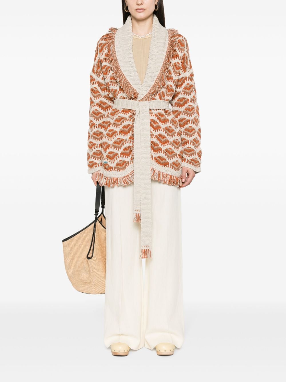 Hawa Mahal patterned-intarsia cardigan - 2