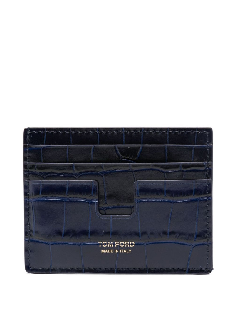 crocodile-embossed card holder 1