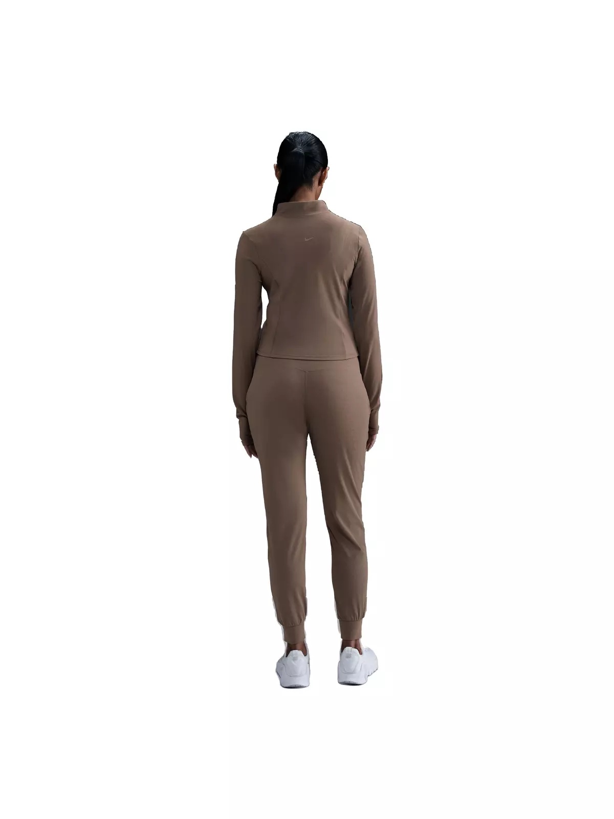 Women's Zenvy Dri-FIT Full-Zip Long-Sleeve Top - Brown - 5