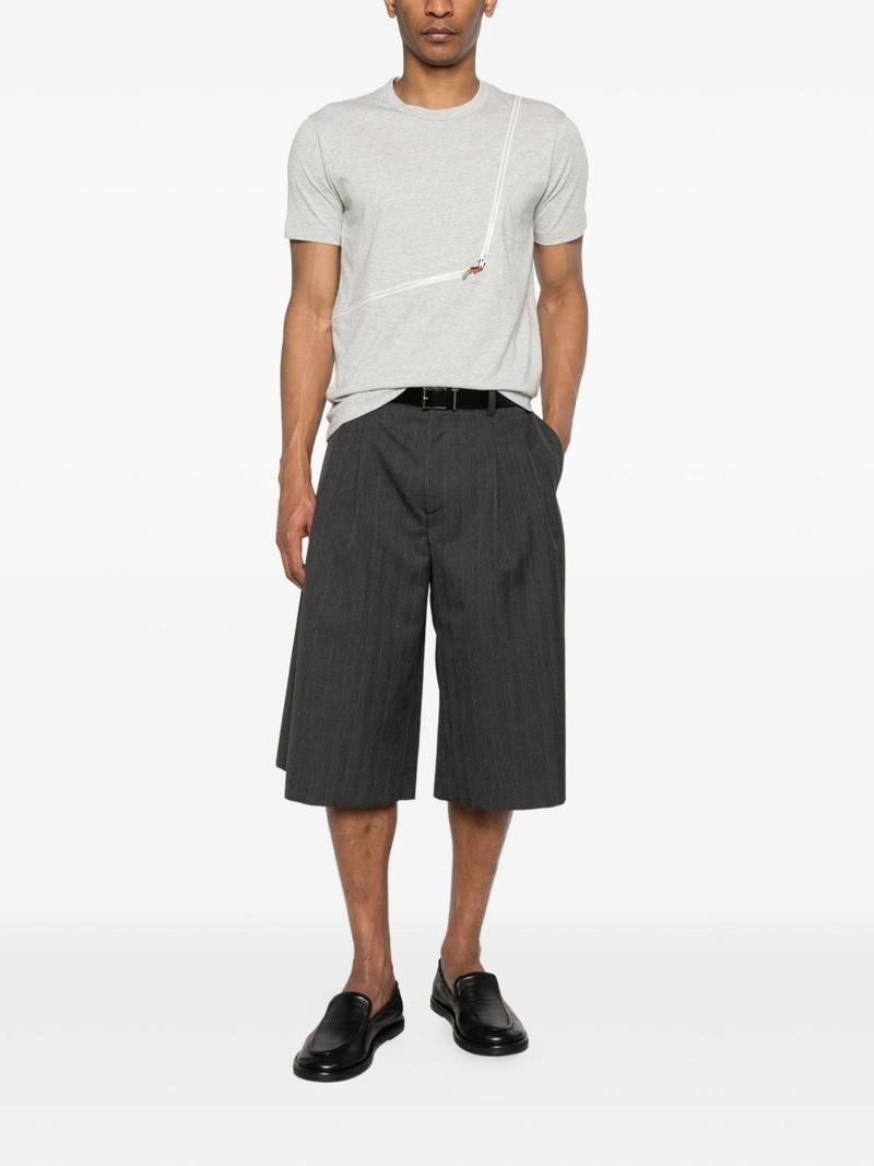 Comme des Garçons SHIRT zip-detail cotton T-shirt outlook