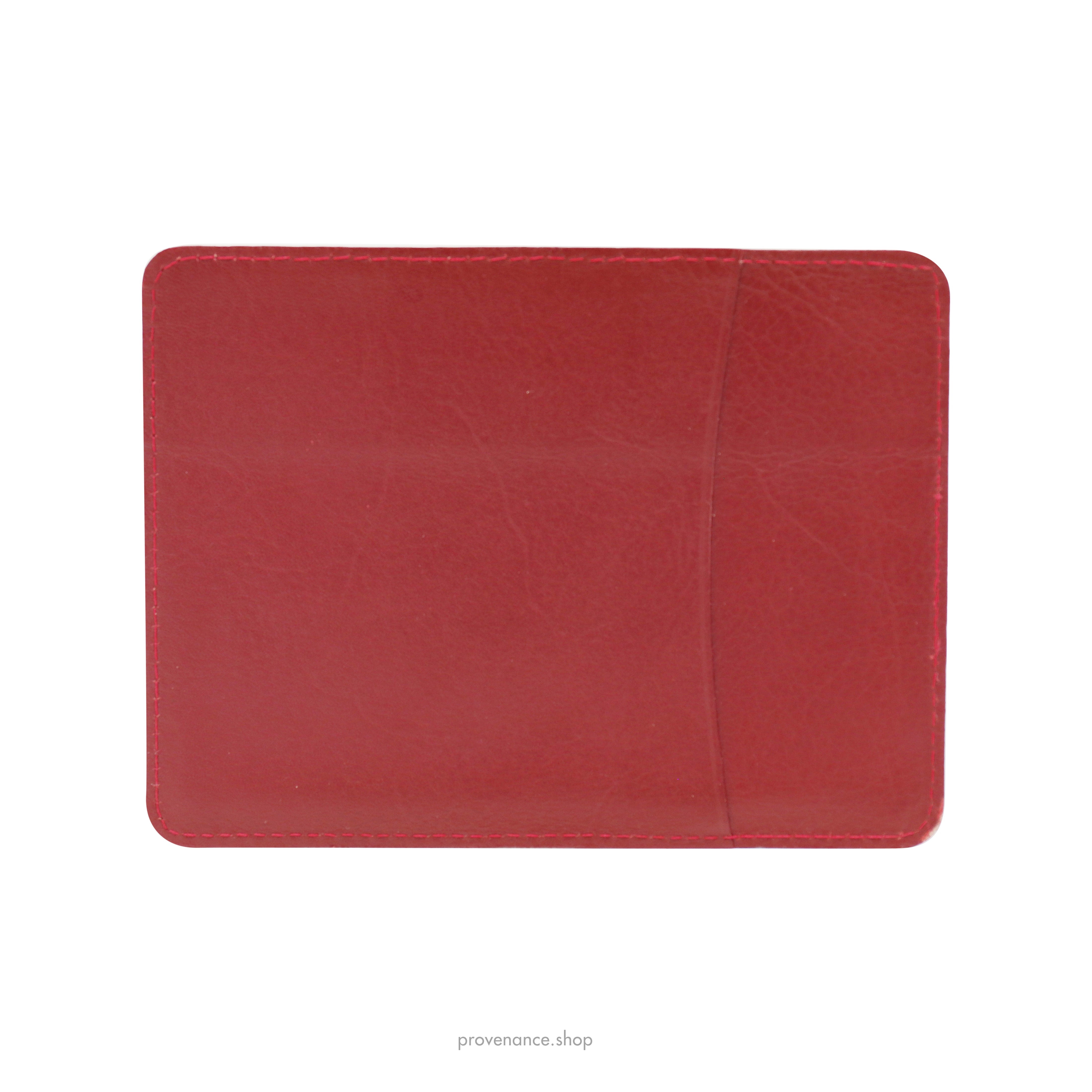 Rolex Card Holder Wallet - Red Leather - 3