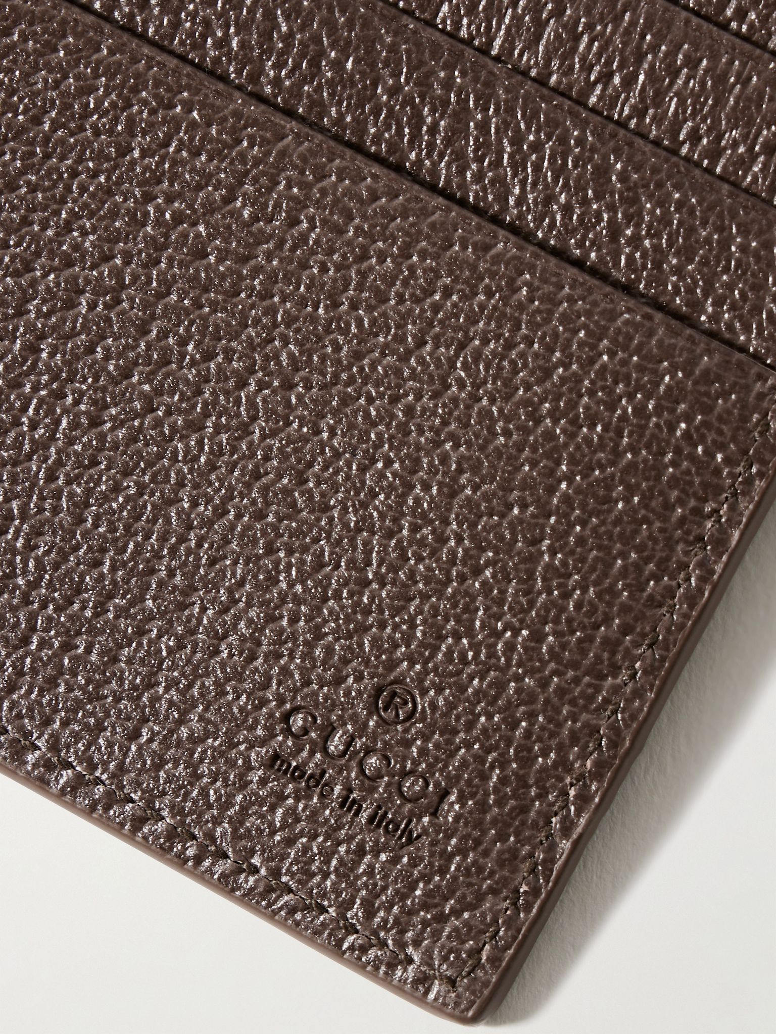 GG Supreme Monogrammed Coated-Canvas and Full-Grain Leather Billfold Wallet Beige - 3