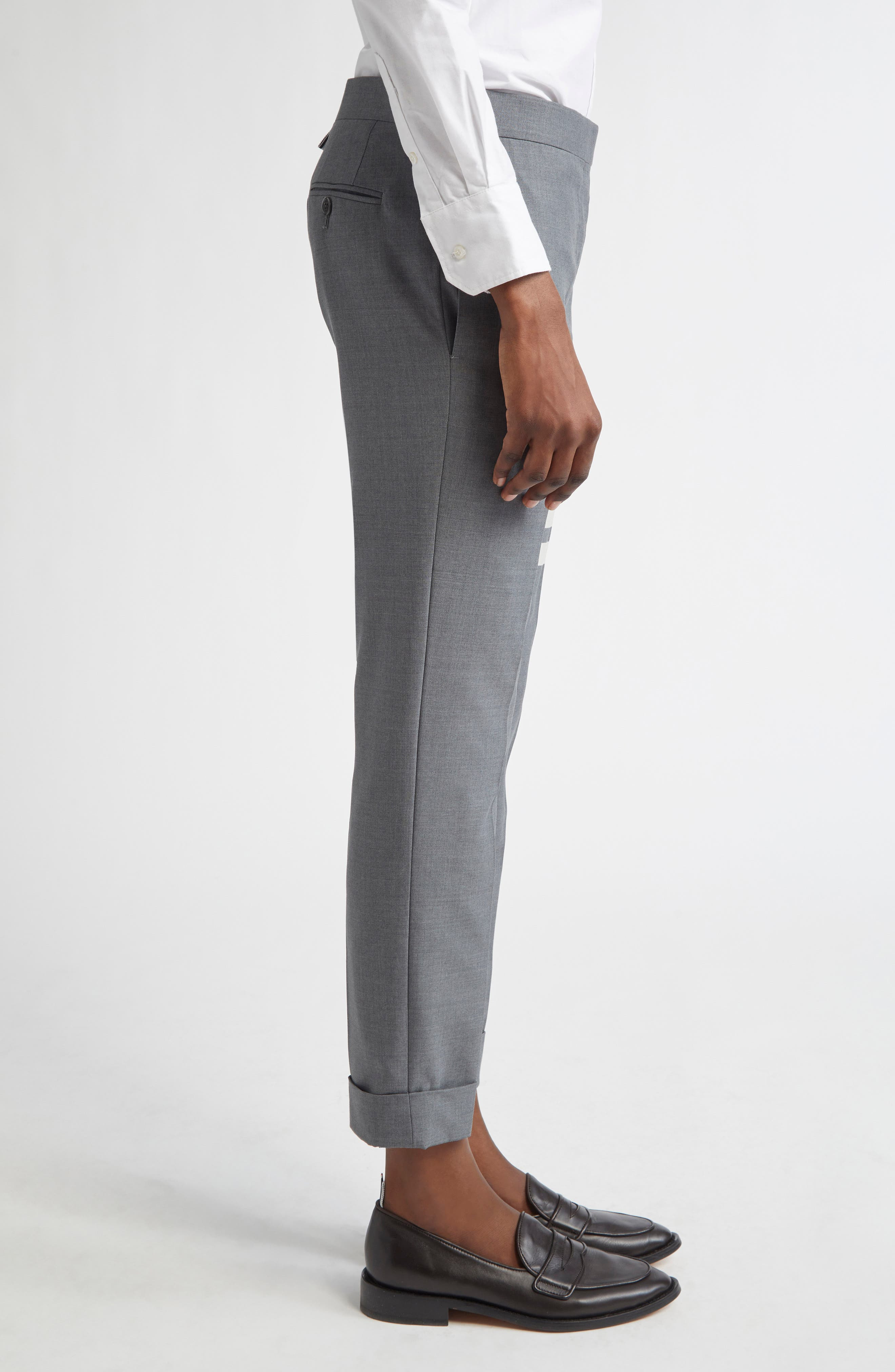 4-Bar Wool Crop Skinny Pants - 4