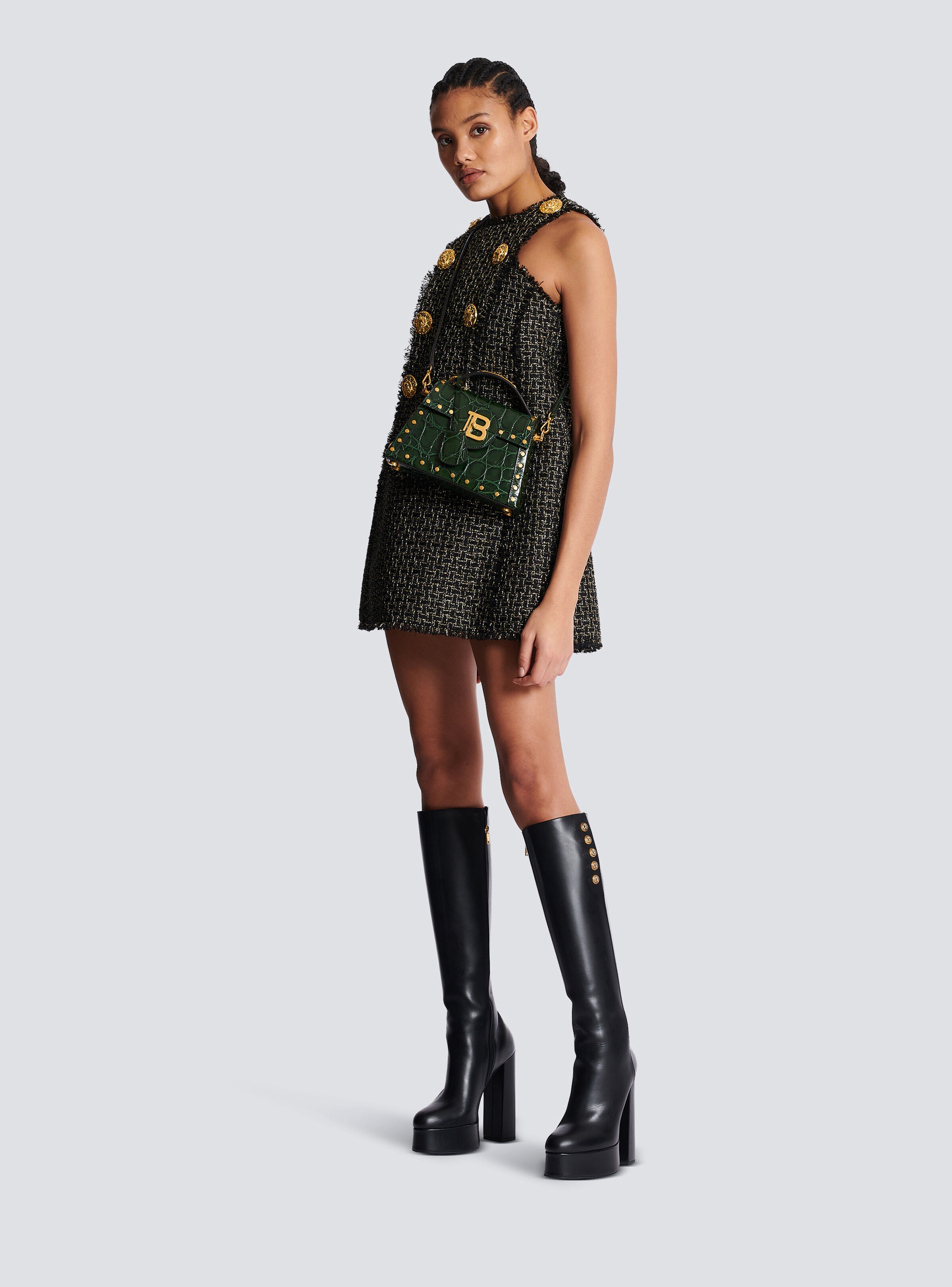 B-Buzz Dynasty bag in crocodile-print leather - 2