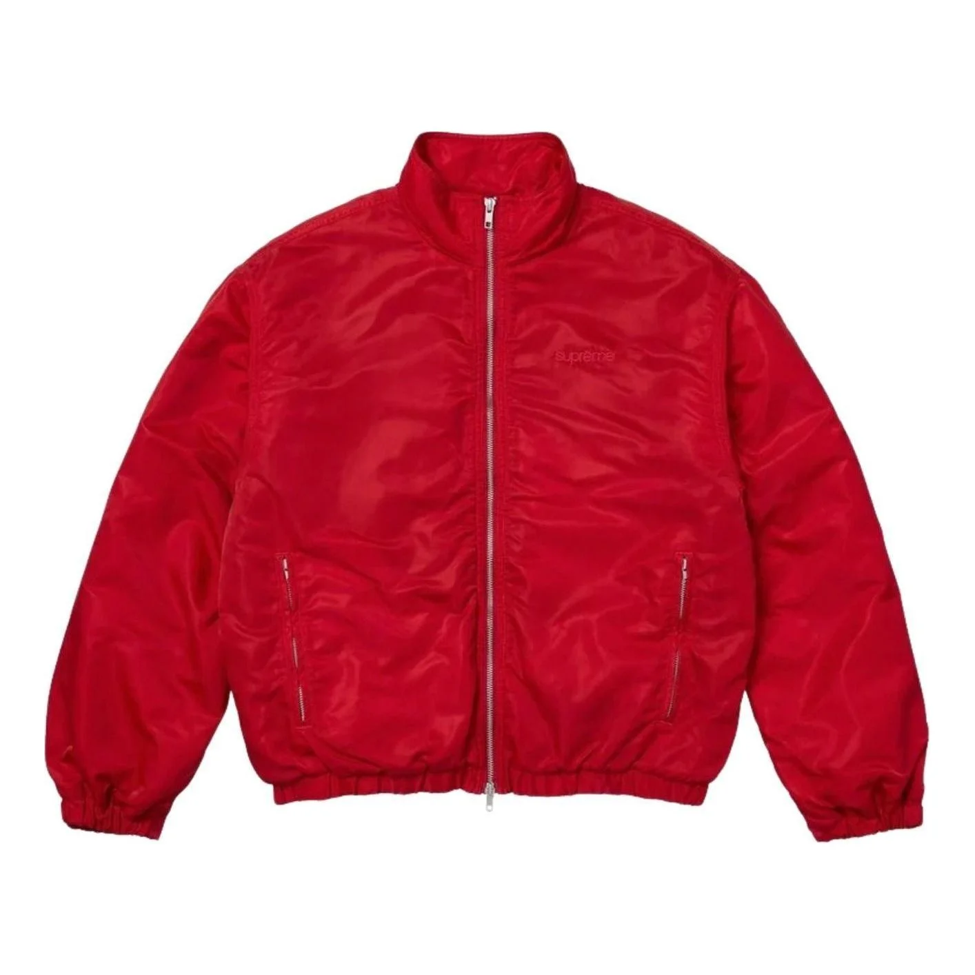 Supreme FW26 Stand Collar Lined Nylon Jacket 'Red' SUP-FW26-063-RED - 1