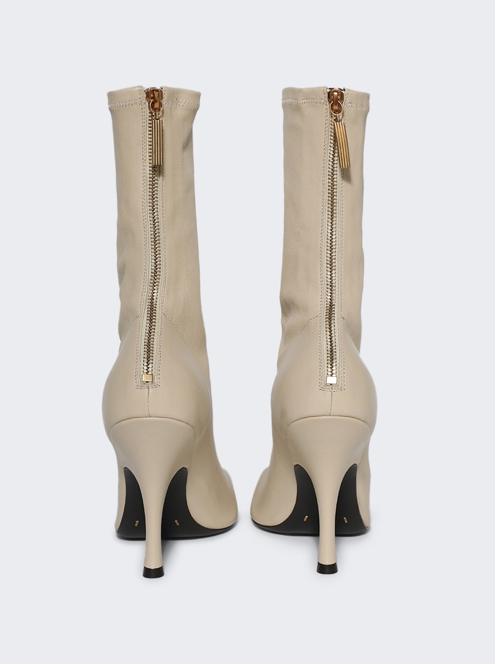 Eva Mid Calf Boot Sand Nappa Leather - 2