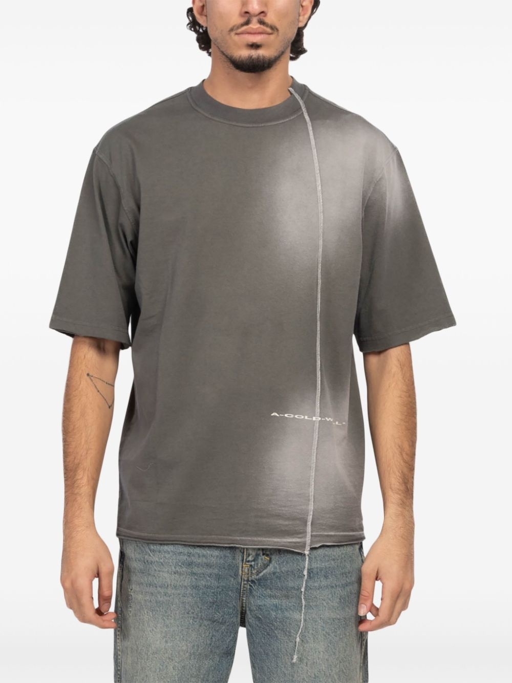 gradient-effect cotton T-shirt - 4