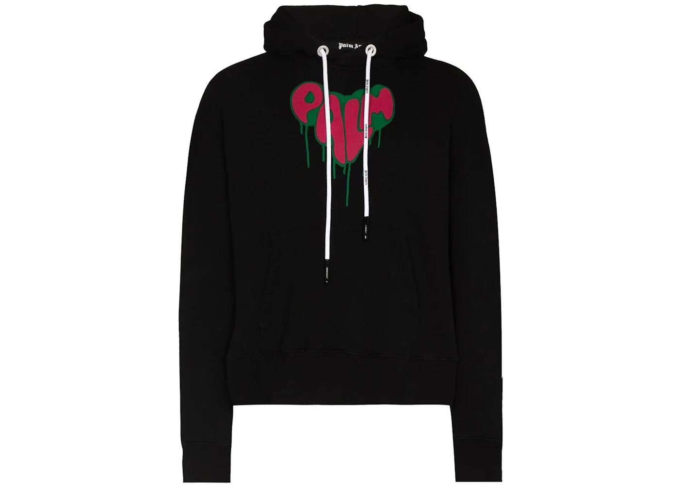 Palm Angels Palm Spray Heart Hoodie Black Red Green - 1