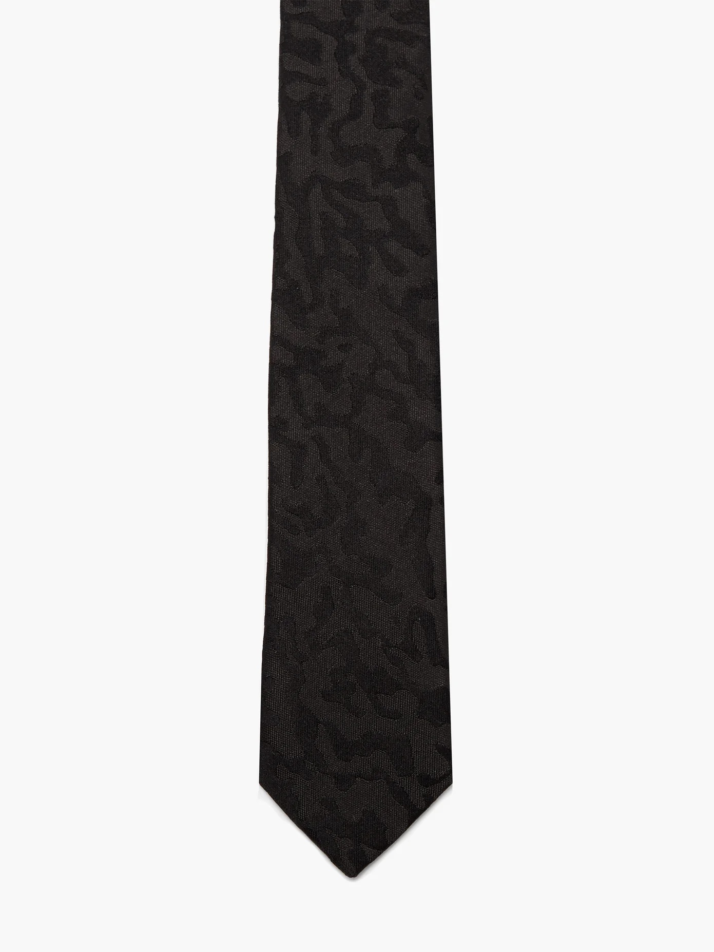 Leopard-jacquard silk tie - 4