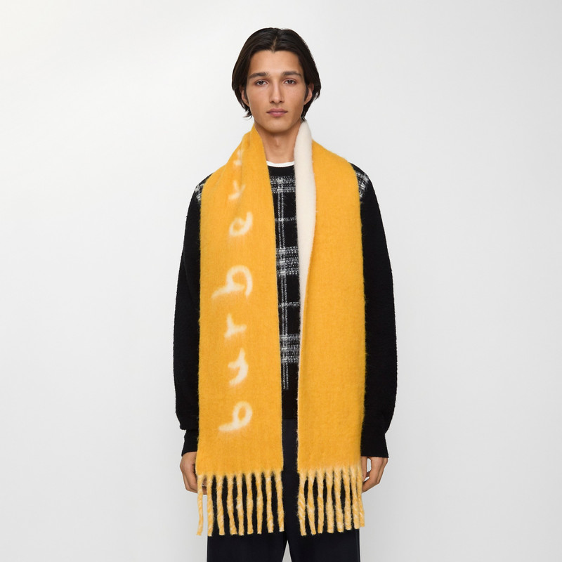 Reversible Logo Alpaca Wool Blend Scarf 3