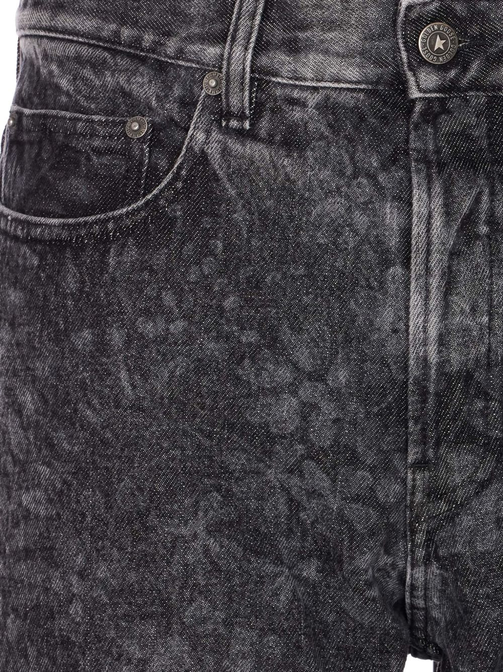 marble-effect jeans - 3