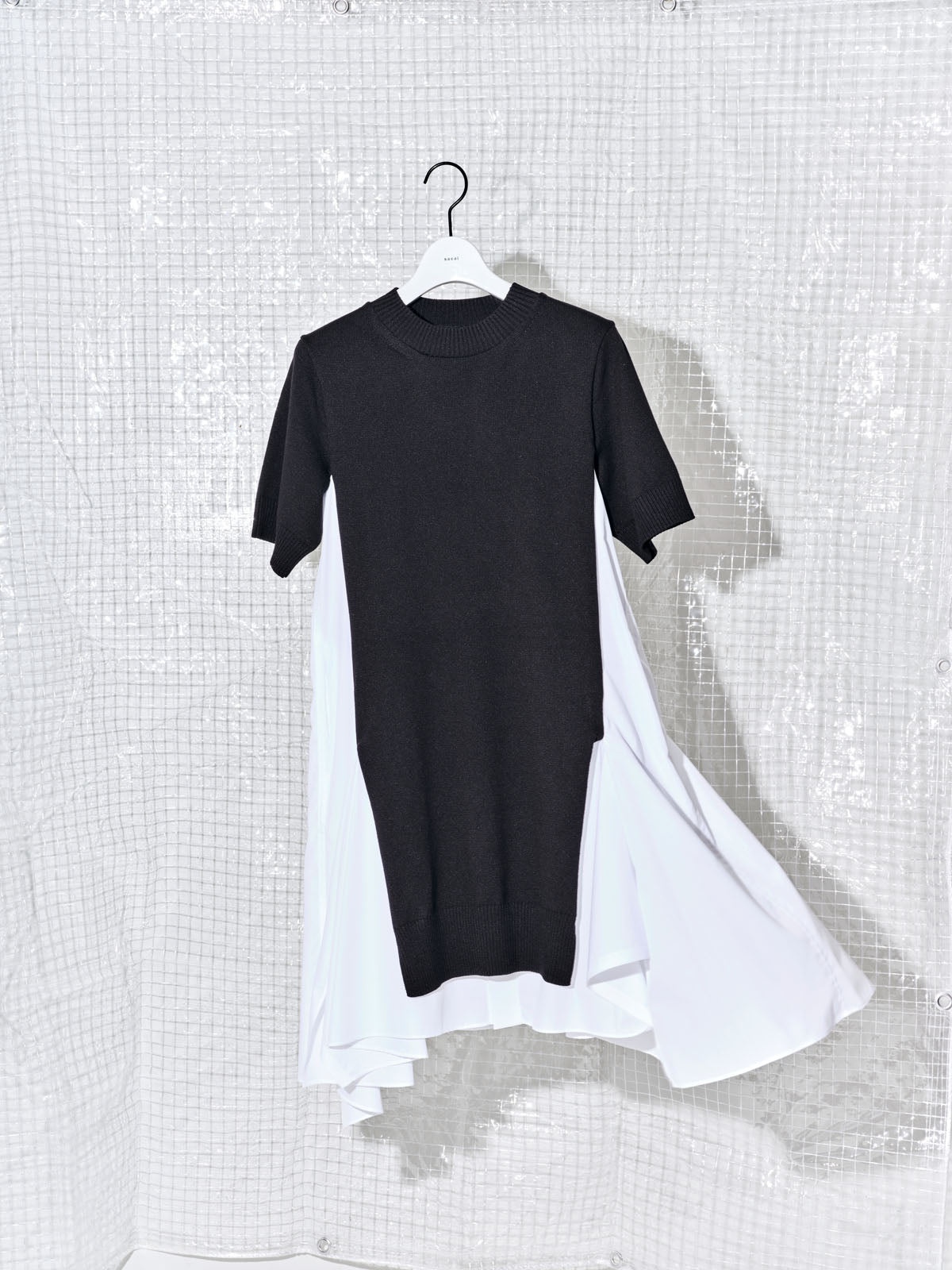 sacai Cotton Poplin x Knit Dress | REVERSIBLE