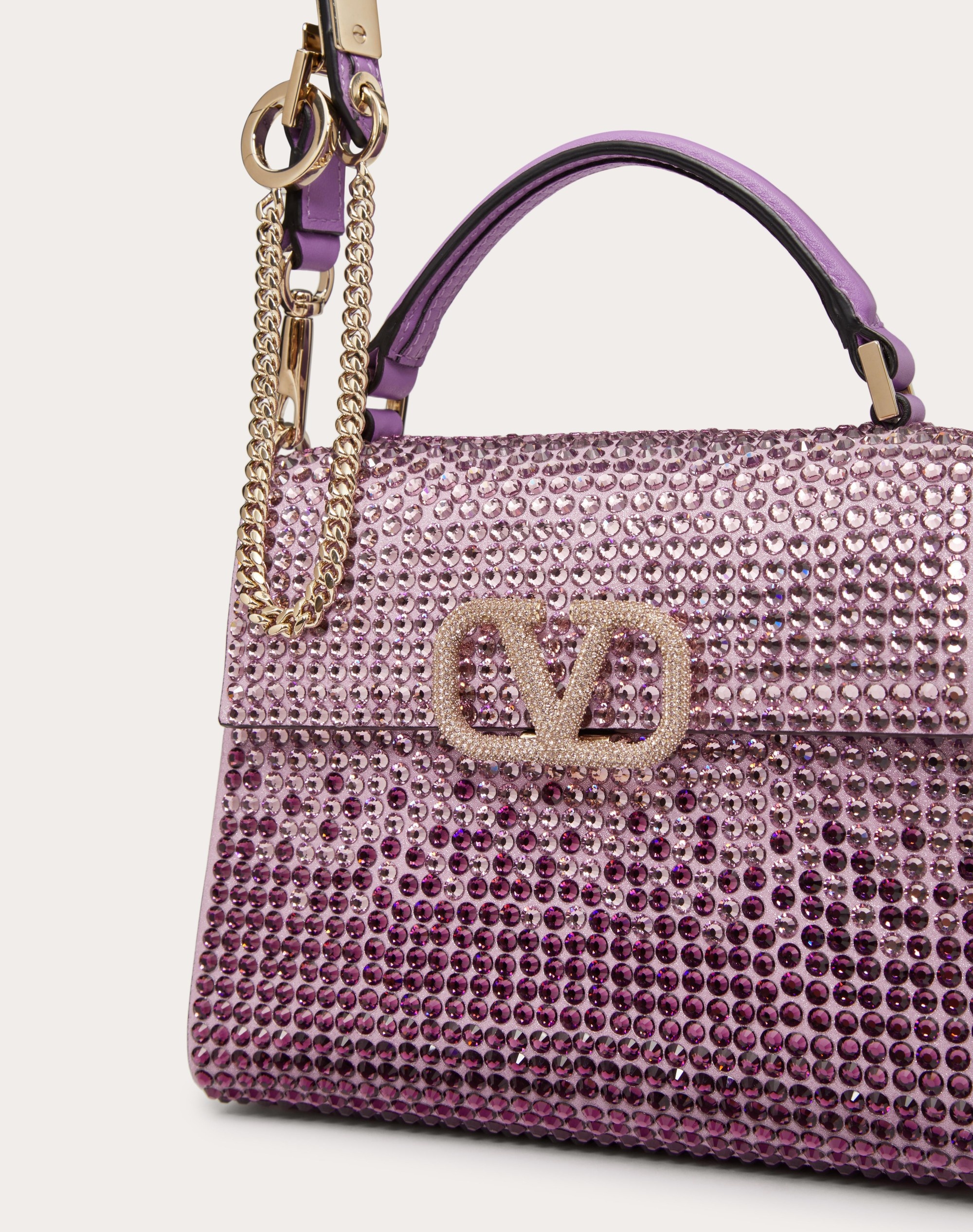 MINI VSLING HANDBAG WITH RHINESTONES - 7