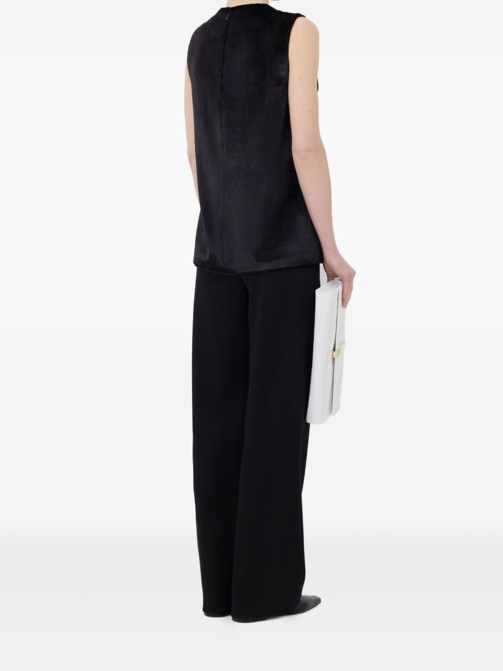 silk velvet sleeveless top - 4