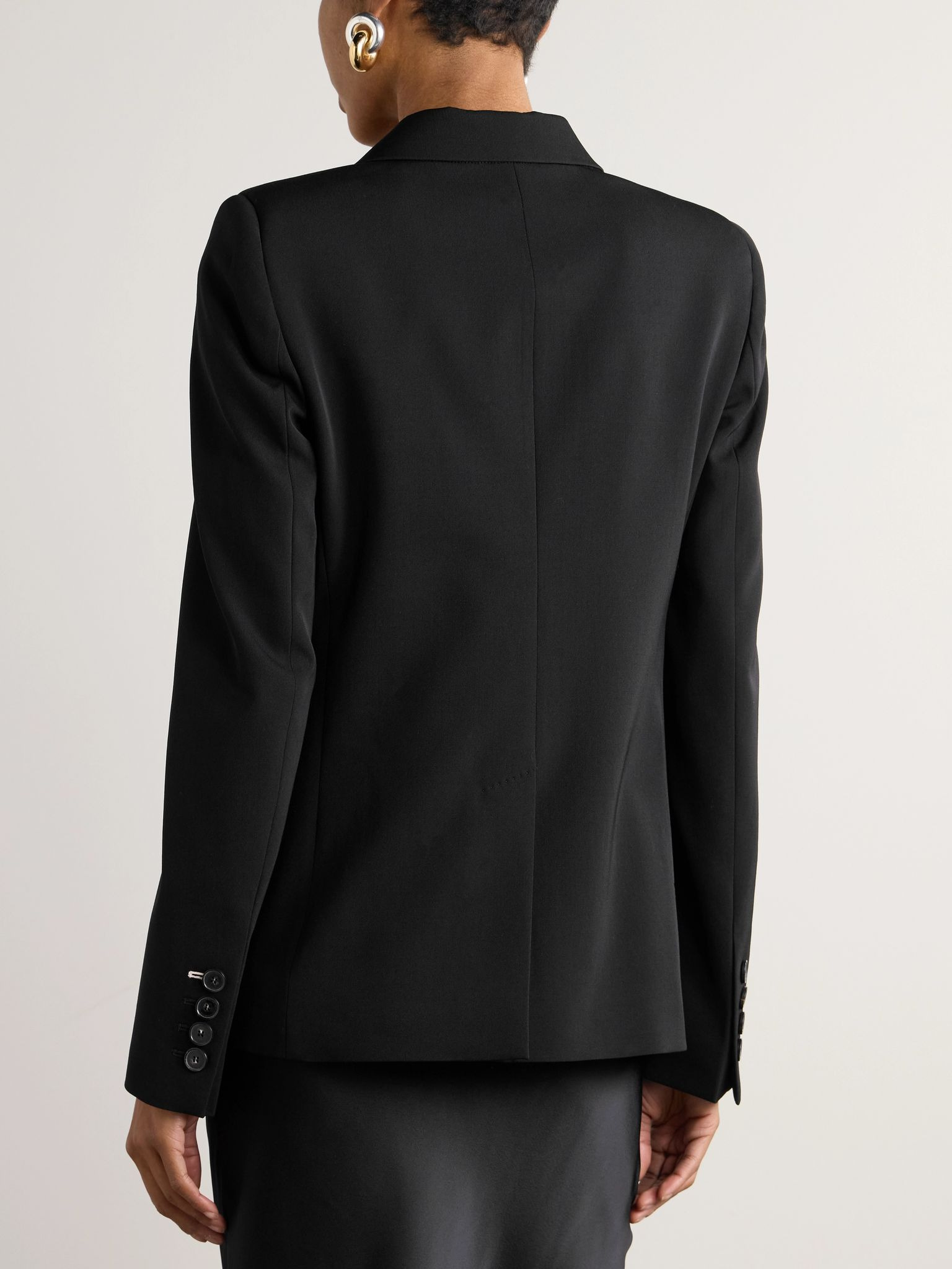 + NET SUSTAIN wool-blend twill blazer Black - 4
