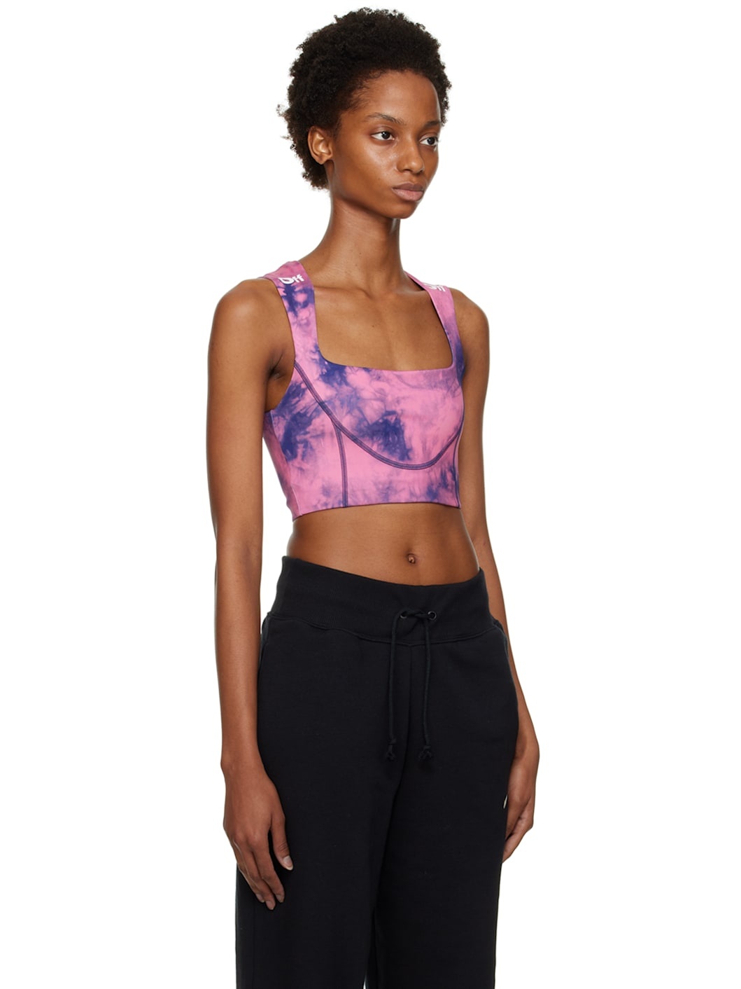 Pink Tie-Dye Sport Bra - 2