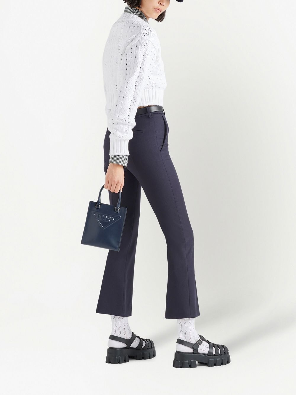 Gabardine wool trousers - 3