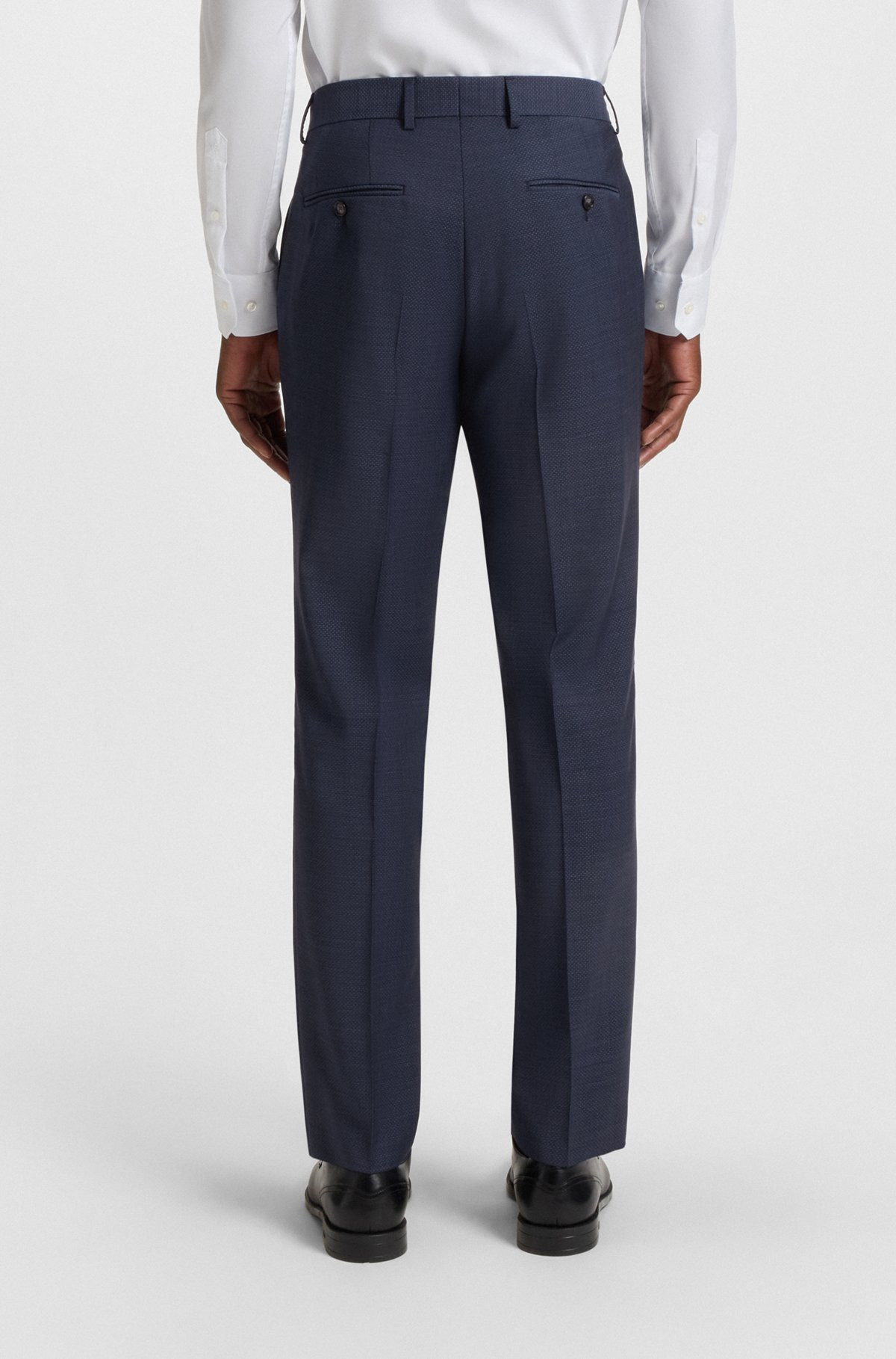 REGULAR-FIT SUIT IN MICRO-PATTERNED WOOL - 7