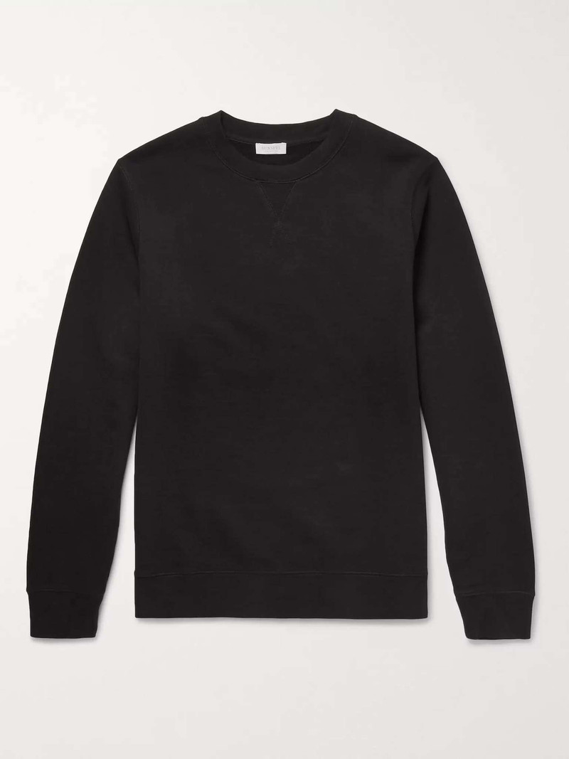 Brushed Loopback Cotton-Jersey Sweatshirt - 1