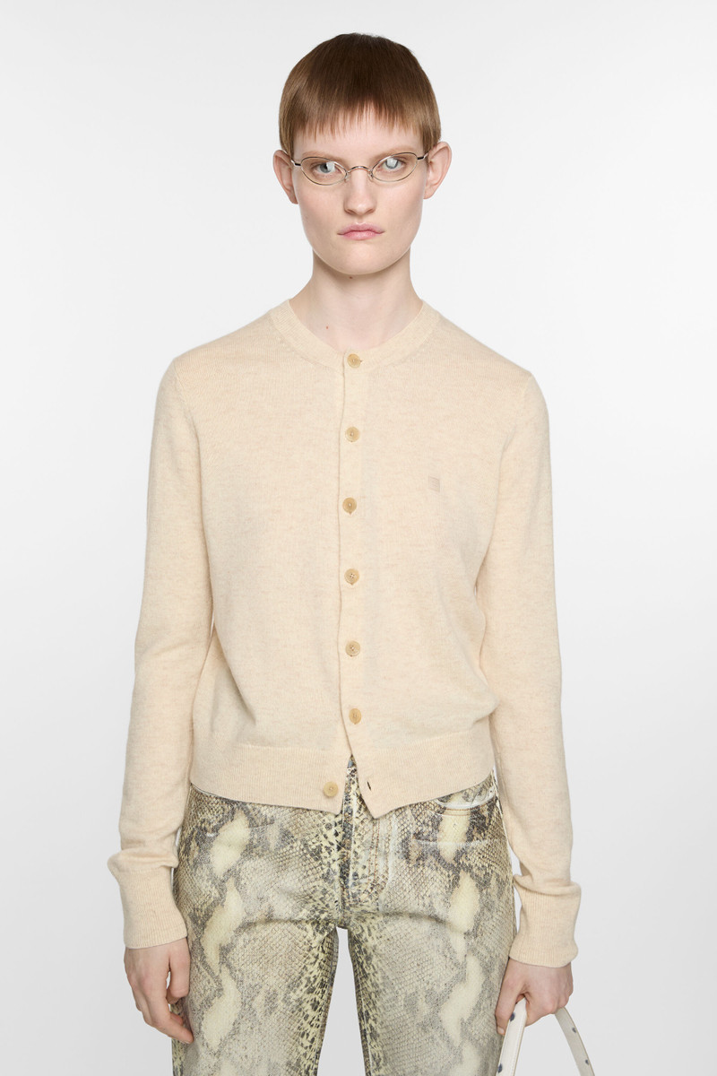 Acne Studios Cadigan yak wool - fitted fit - Oatmeal melange outlook