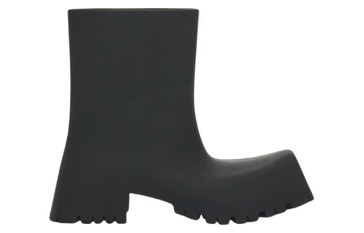 (WMNS) Balenciaga 50mm Trooper Rubber Boots 'Black' 679326W0FO81000 - 2